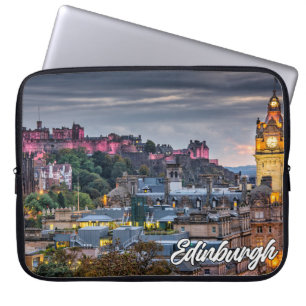 Sunset Over Edinburgh, Skottland, Förenade kungari Laptop Fodral