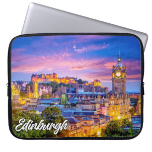 Sunset Over Edinburgh, Skottland, Förenade kungari Laptop Fodral