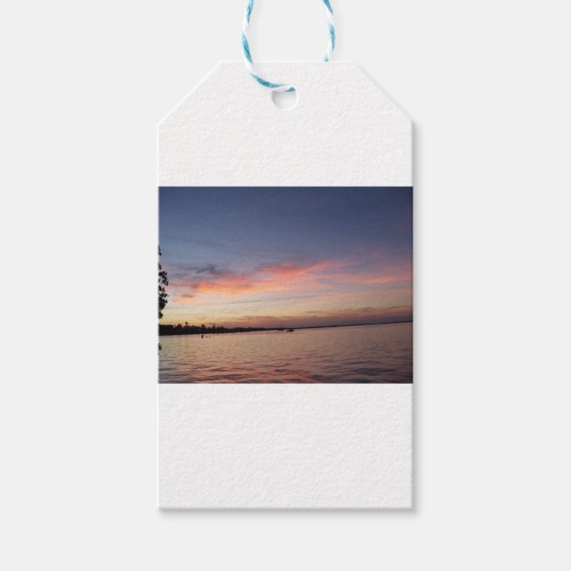 Sunset over Florida Bay, Nyckel Largo FL Presentetikett (Framsidan)