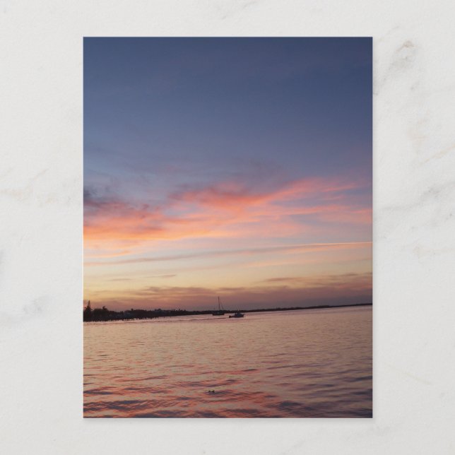 Sunset over Florida Bay, Nyckel Largo FL Vykort (Framsida)
