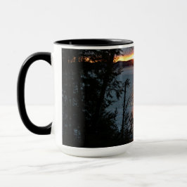 Sunset over Forest Lake Coffee Mug Mugg