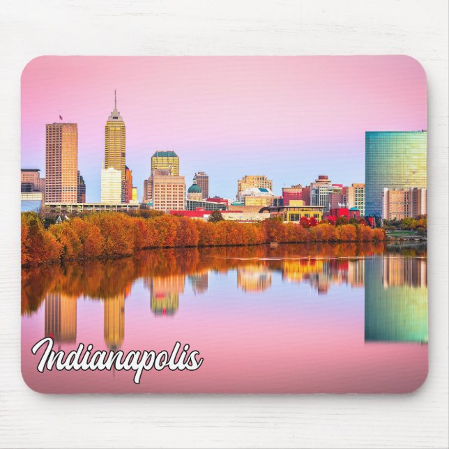 Sunset Over Indianapolis, Indiana, United Stater Musmatta (Framsidan)