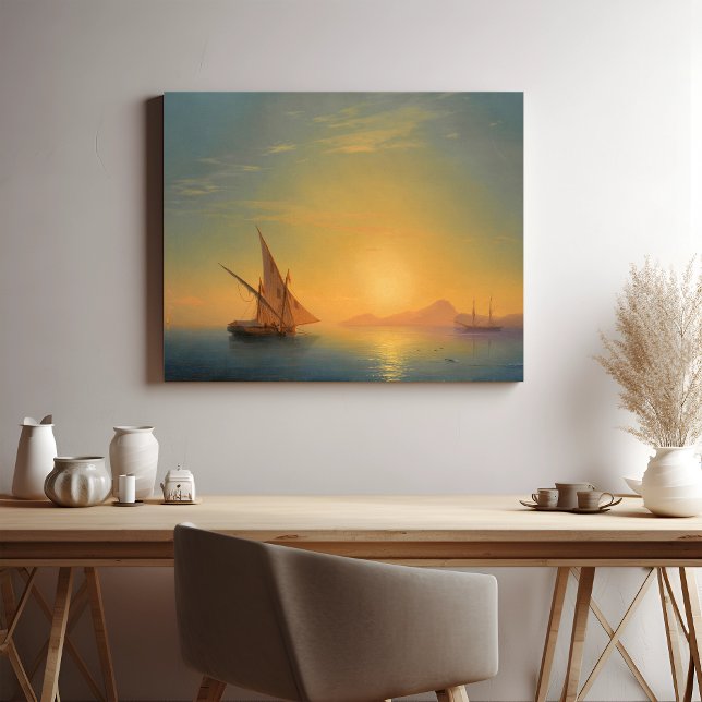 Sunset Over Ischia, Aivazovsky Fototryck (Skapare uppladdad)