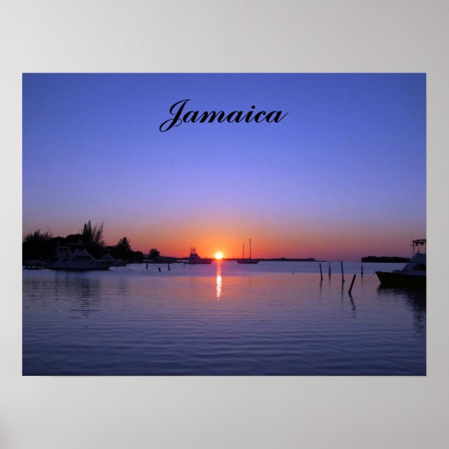 SUNSET ÖVER JAMAICA POSTER (Framsidan)