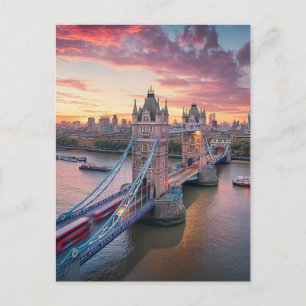 Sunset over London Vykort