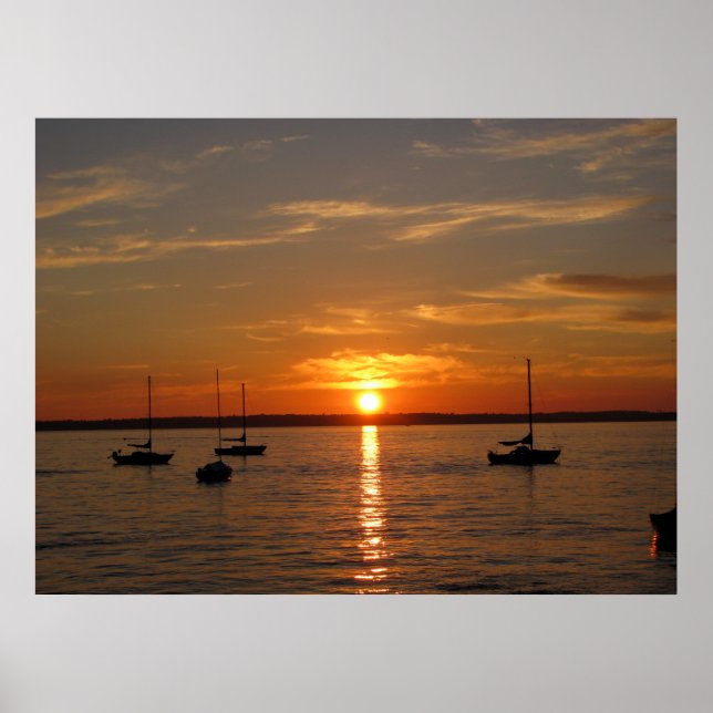 Sunset Over Lummi Island Poster (Framsidan)