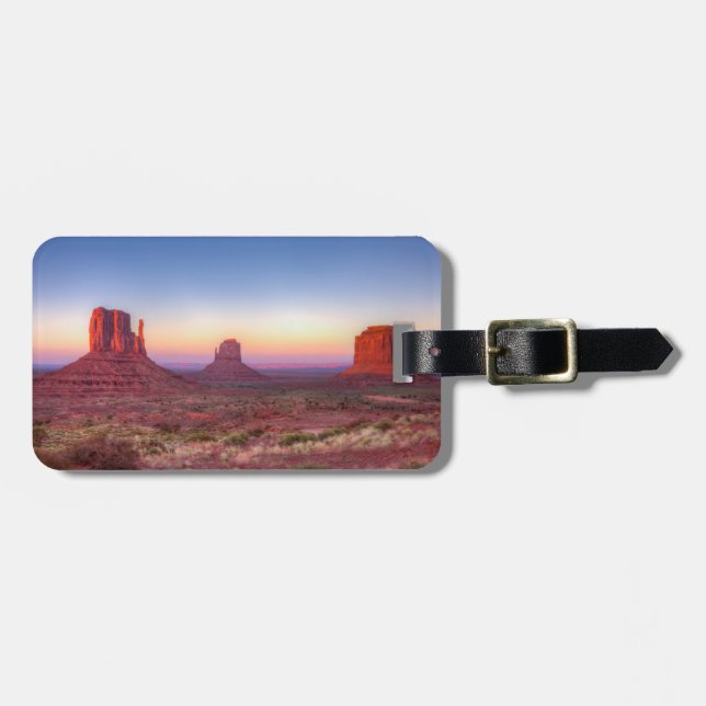 Sunset over Monument Valley Arizona Bagagebricka (Horisontell Framsida)