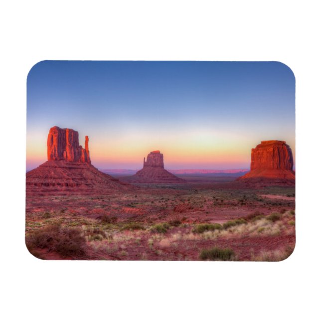 Sunset over Monument Valley Arizona Magnet (Horisontell)
