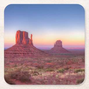 Sunset over Monument Valley Arizona Underlägg Papper Kvadrat