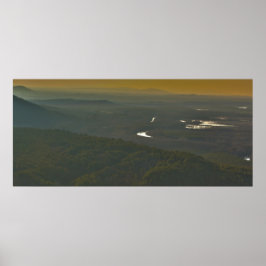 Sunset över Petit Jean River Valley, Arkansas Poster