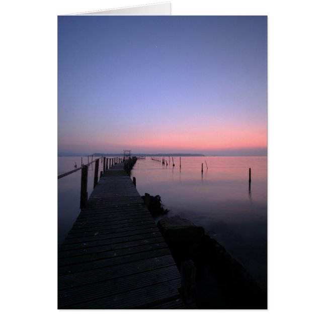 SUNSET ÖVER POOLHARBOUR, POOLE, DORSET, ENGLAND. HÄLSNINGSKORT (Framsidan)