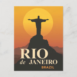 Sunset Over Rio de Janeiro Vykort