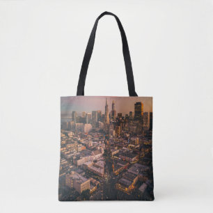 Sunset over San Francisco Financial District Tygkasse