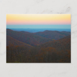 Sunset over Shenandoah National Park, Virginia Vykort