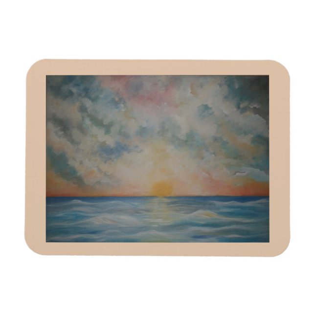 Sunset over the Ocean Kitchen magnet (Horisontell)