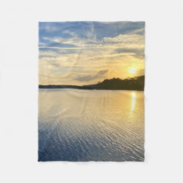 Sunset Over Wildcat Lake Fleecefilt