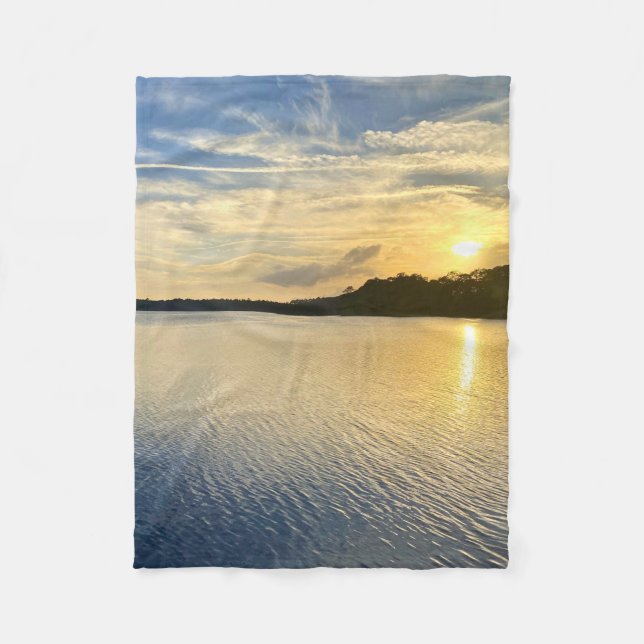 Sunset Over Wildcat Lake Fleecefilt (Framsidan)