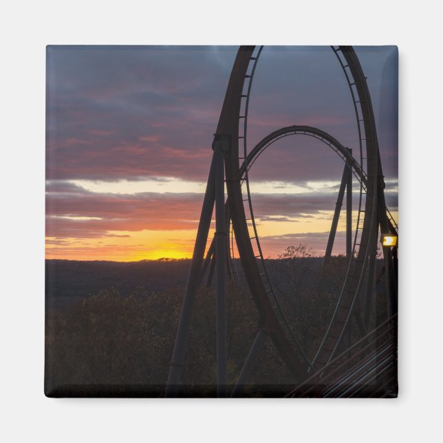 Sunset Over Wildfire Magnet (Framsidan)