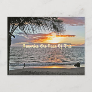 SUNSET PÅ BEACH/MEMORIES ÄR UTFÖRT MED DETTA VYKORT