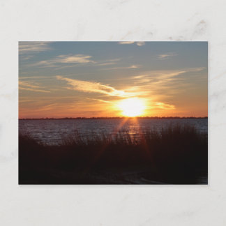 Sunset på Chincoteague Island. Vykort