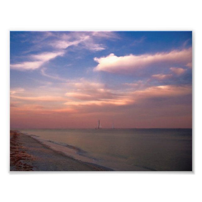 Sunset på Sanibel Island Fototryck (Framsidan)