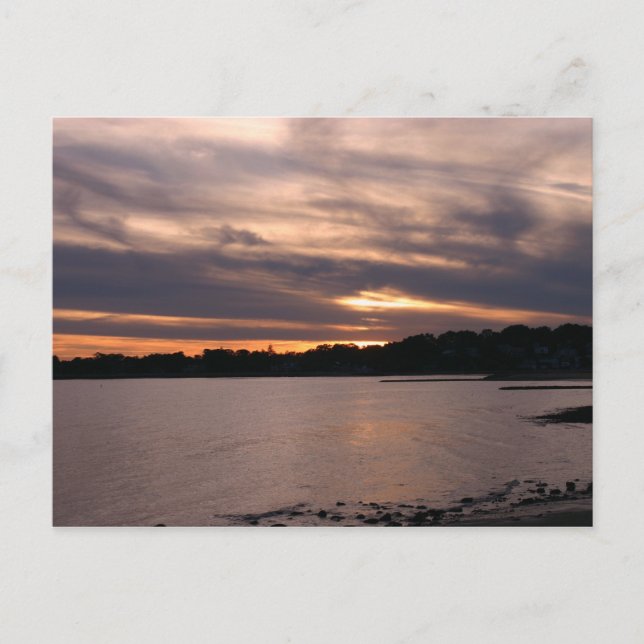 Sunset på Sherwood Island Vykort (Framsida)