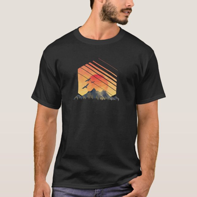 Sunset Panorama striped T Shirt (Framsida)