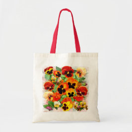 Sunset Pansies Tygkasse