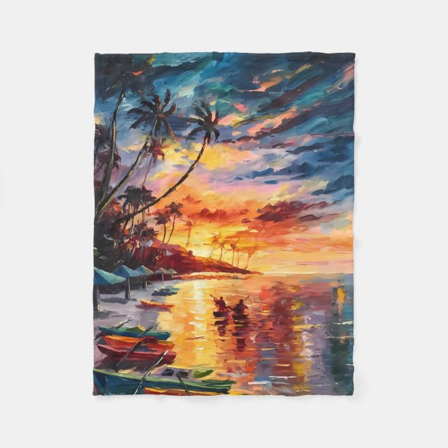 Sunset Paradise Glow Fleecefilt (Framsidan)