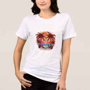 Sunset Paradise Shirt - Tropical Escape Sommar T