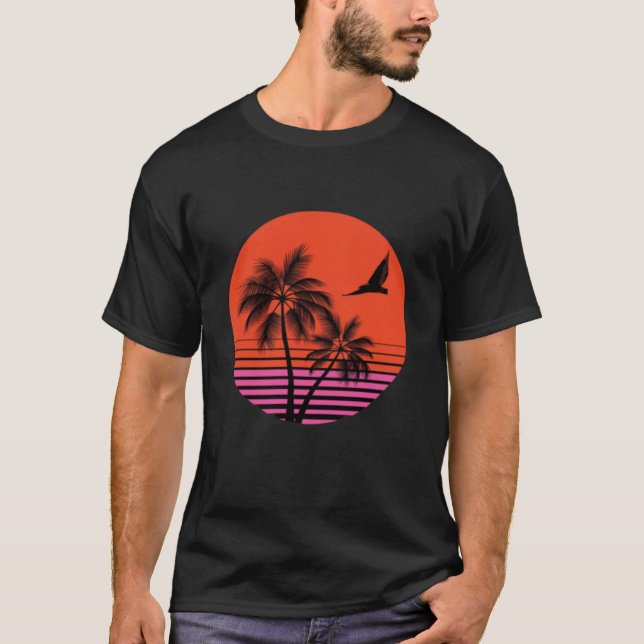 Sunset Paradise T Shirt (Framsida)