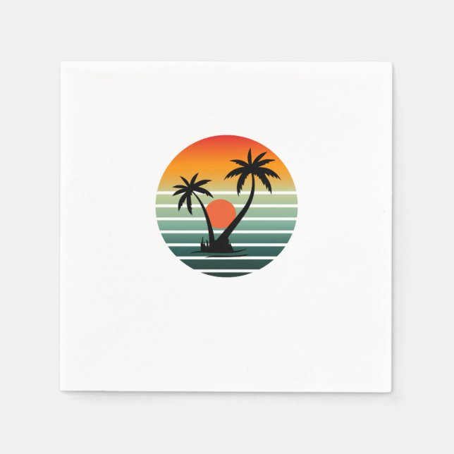Sunset Paradise - Tropical Beach Vibes Pappersservett (Framsidan)