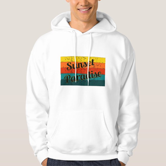Sunset Paradise | Vackra, färgstarka Coolor i soln Hoodie (Framsida)