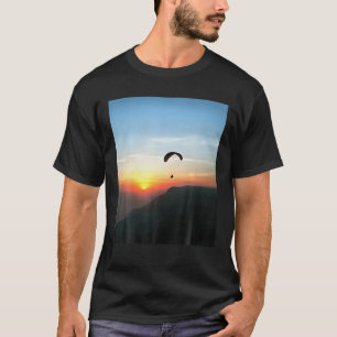 Sunset Paraglide Wanderlust Extreme Sport Art T Shirt