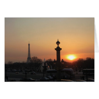 Sunset Paris Hälsningskort
