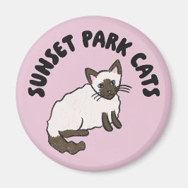 Sunset Park Cats | Magnet | Almond Rescue Cat