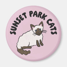 Sunset Park Cats | Magnet | Almond Rescue Katt