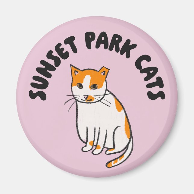 Sunset Park Cats | Magnet | Charming Rescue Cat  (Framsidan)