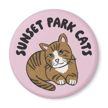 Sunset Park Cats | Magnet | Lenny Rescue Katt Söt