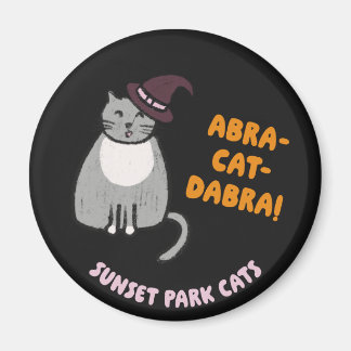 Sunset Park Katter Halloween Magnet Häxa Aska