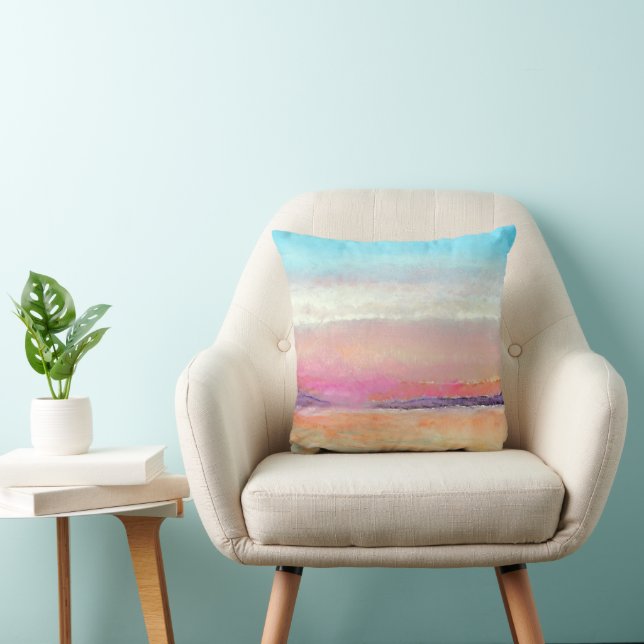 Sunset Pastel Beach Art Kudde (Stol)