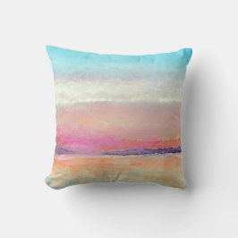 Sunset Pastel Beach Art Kudde