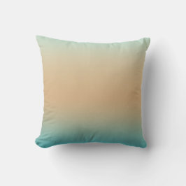 Sunset Peach Aqua Ombre Kudde