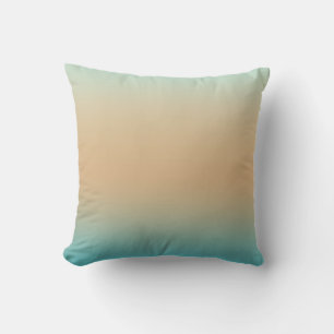 Sunset Peach Aqua Ombre Kudde