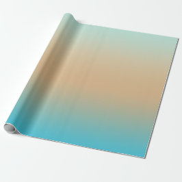 Sunset Peach Aqua Ombre Presentpapper