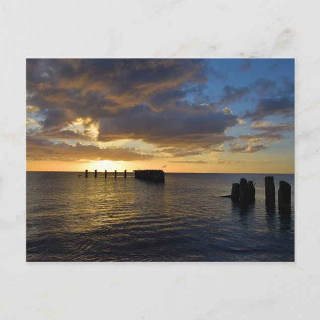 Sunset Pier Gasparilla Island, Florida - vykort (Framsida)