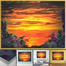 Sunset Plaza Marina 2584 Canvastryck