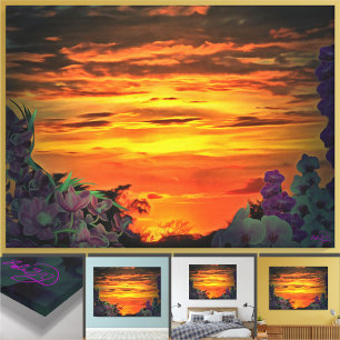 Sunset Plaza Marina 2584 Canvastryck