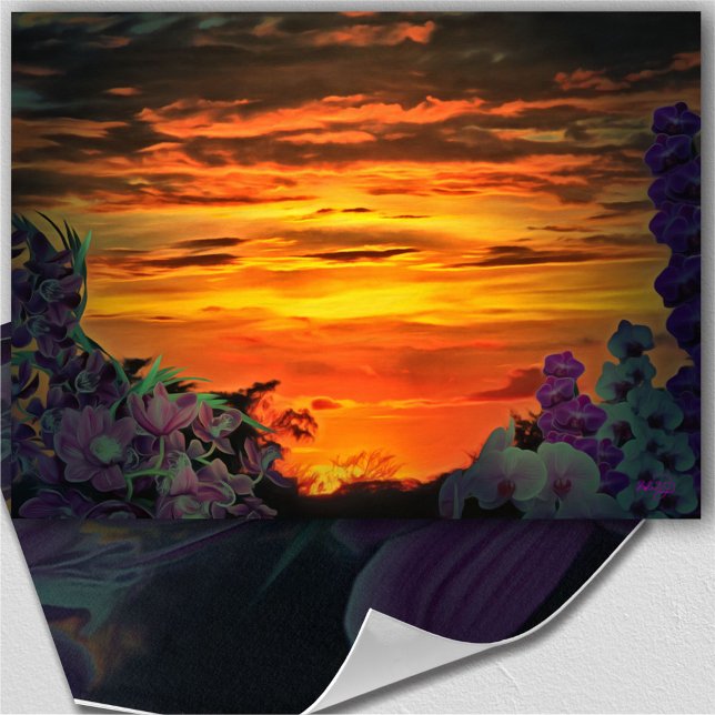 Sunset Plaza Marina 2584 Original Art Print Poster (Skapare uppladdad)