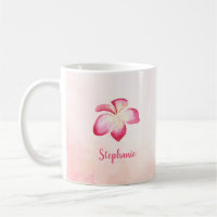 Sunset Plumeria Rosa Watercolor